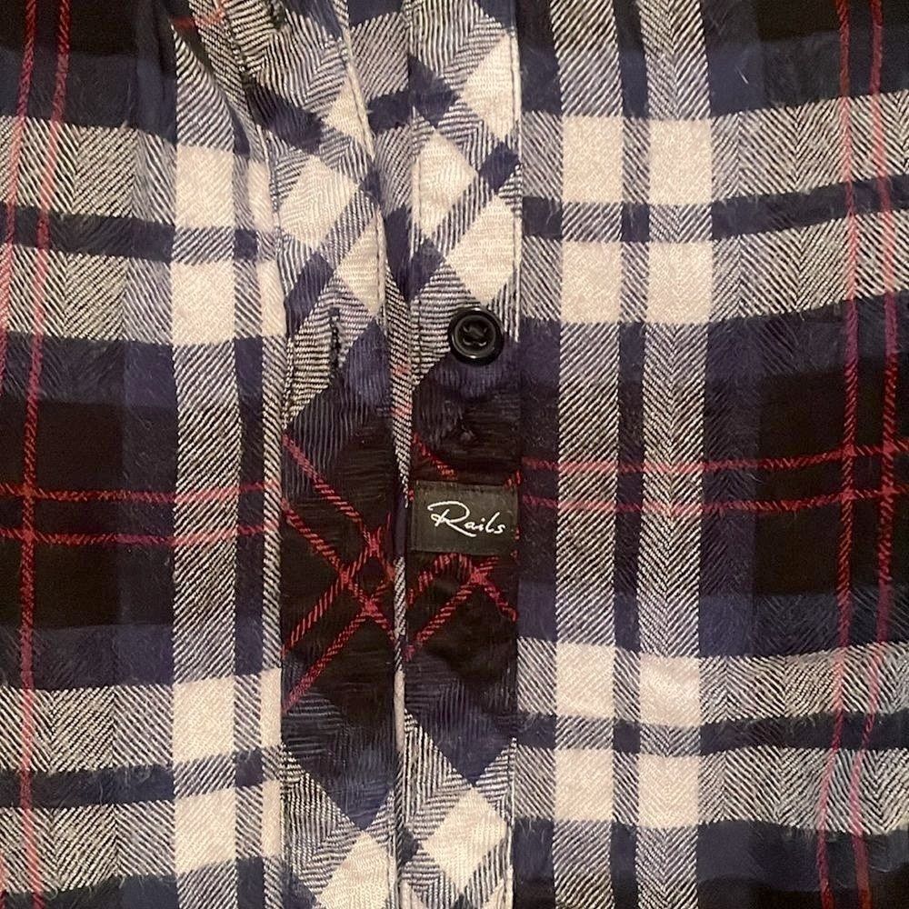 Rails Hunter Button Up Collared Long Sleeve Shirt… - image 5